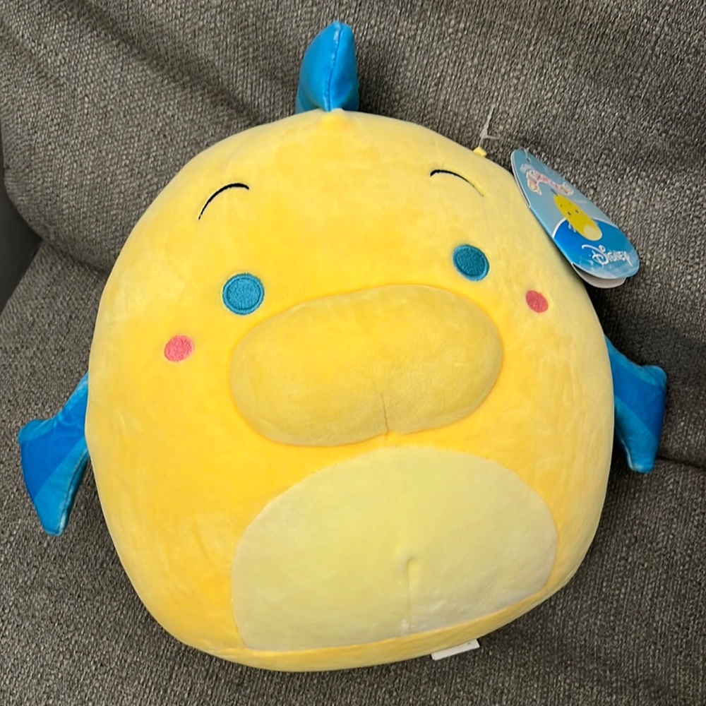 Squishmallow Disney The Little Mermaid - Flounder 10 inch New With Tags